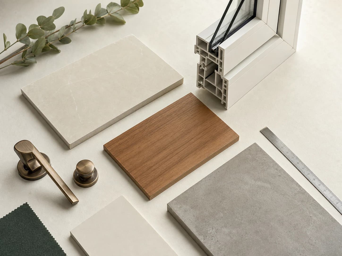 Architectural material and fixture palette